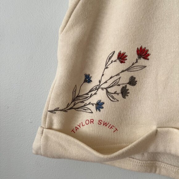 Taylor Swift Loving Him Was Red Sweat Shorts Women's Size Medium - Picture 2 of 9